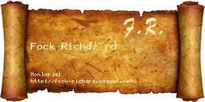 Fock Richárd névjegykártya
