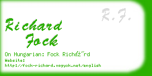 richard fock business card